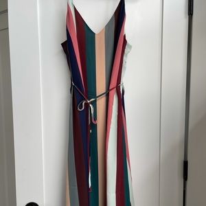 Lulu's Multicolor Striped Midi Dress